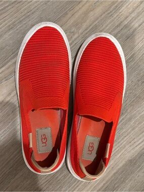 UGG Red Knit Slip-On Shoe
